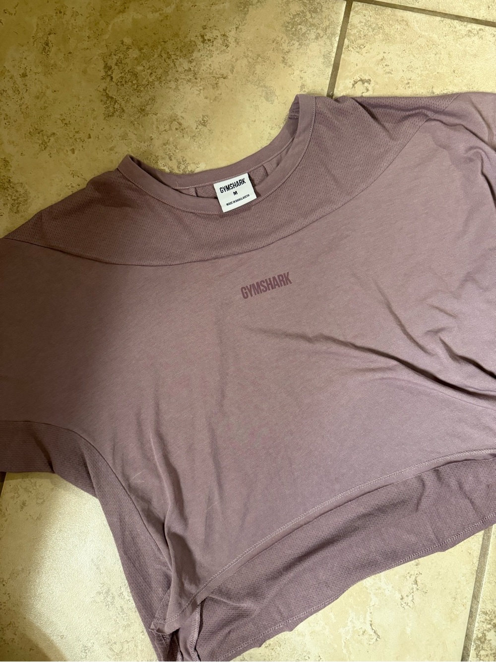 Gymshark Mauve Crew Neck Cropped Top